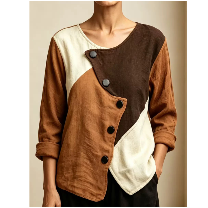 Women's Colorful Asymmetric Knit Sweater