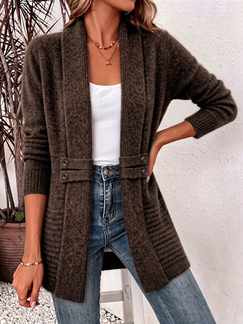 Women's Soft Knit Button Cardigan
