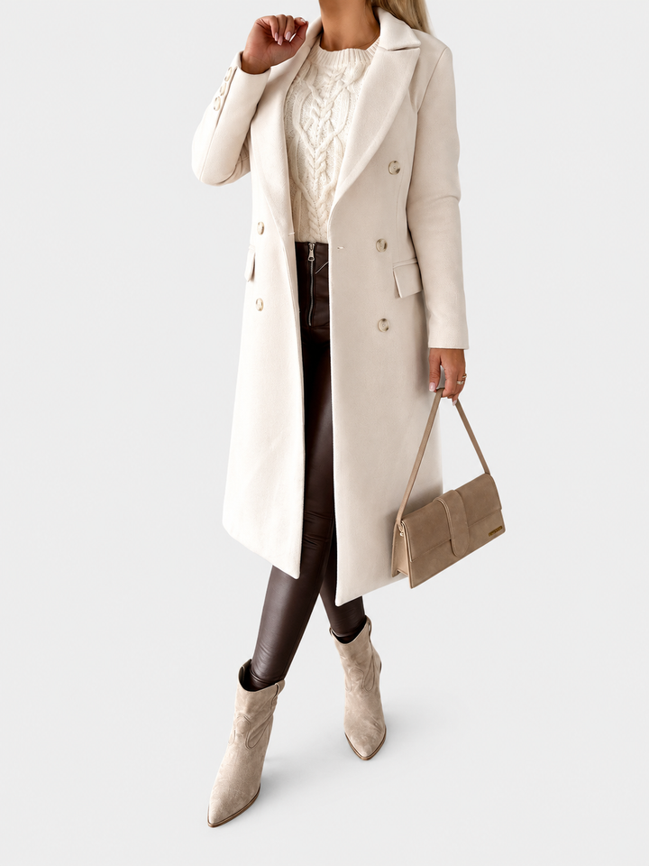 Women's Long Double-Breasted Coat