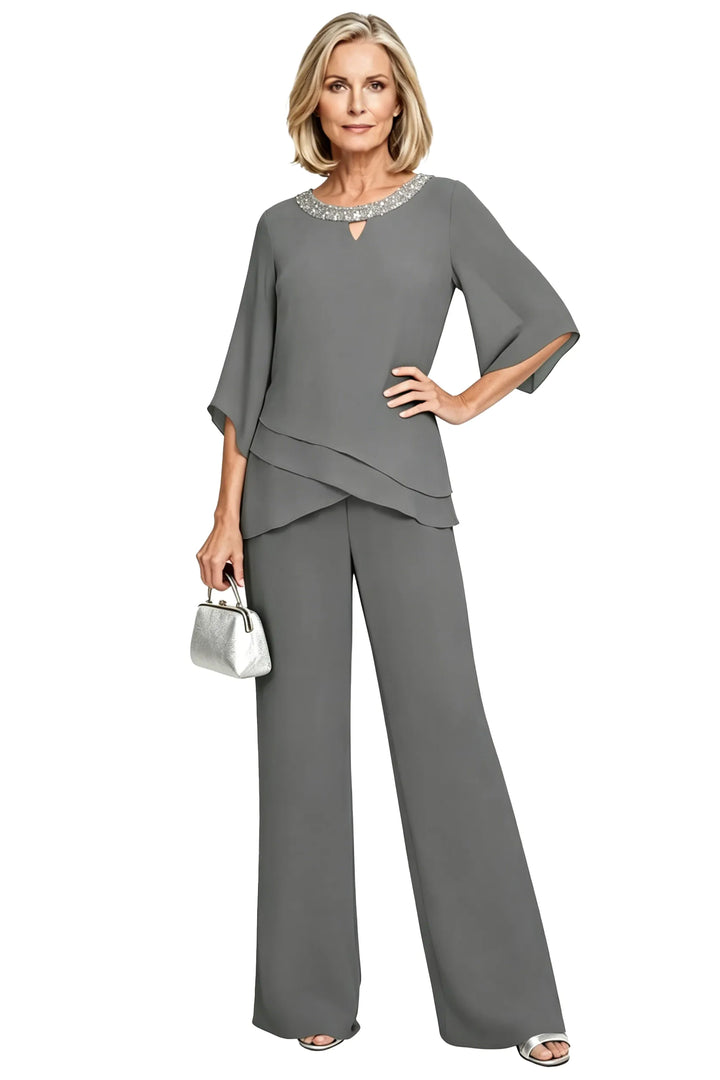 Sophisticated Wide-Leg Formal Pant Set