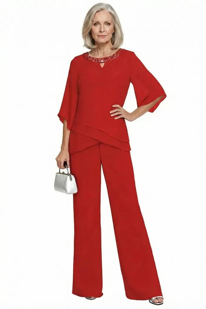 Sophisticated Wide-Leg Formal Pant Set