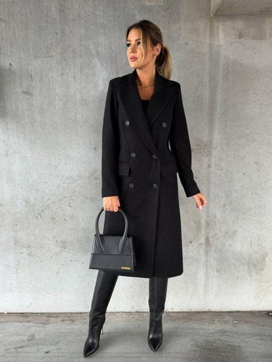 Women's Long Double-Breasted Coat